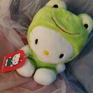 Hello Kitty Frog Plush Kigurumi Rare Vintage Sanrio Toy Rare Collectible 1990s